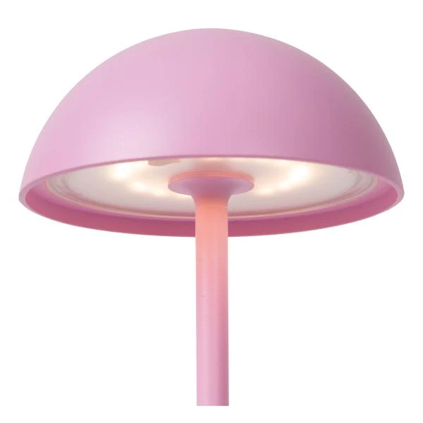 Lucide JOY - Rechargeable Table lamp Indoor/Outdoor - Battery pack/batteries - Ø 12 cm - LED Dim. - 1x1,5W 3000K - IP54 - Pink - detail 3